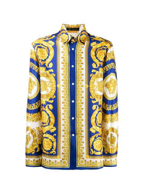 camicia versace via spiga|Versace Camicia Barocco Sea a Righe .